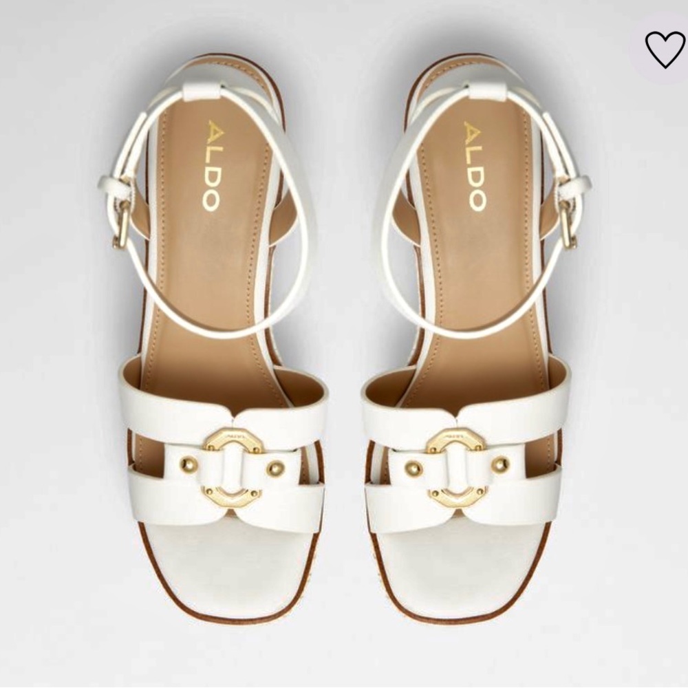 Aldos Pillow Walk Onan Wedge sandal - Wedge heel . White size 6.5 . Worn twice